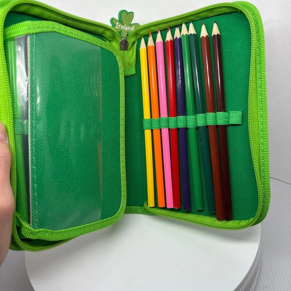 Wacky Woollies Ireland Pencil Case Holder Sheep Design Zippered Irish‎ Souvenir
